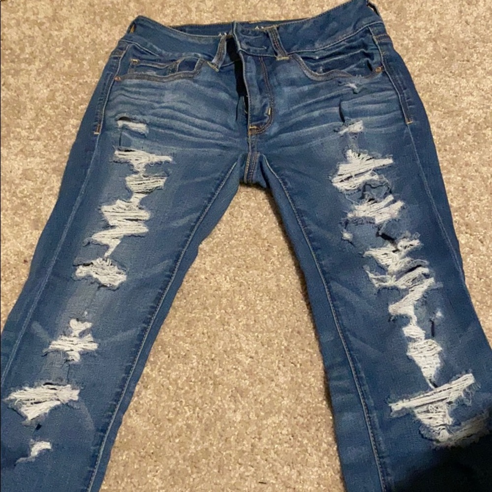 distressed jeans